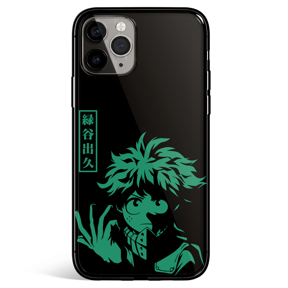 My Hero Academia Deku Izuku Tempered Glass Soft Silicone iPhone Case 1069