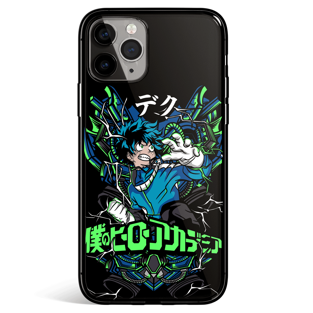 My Hero Academia Deku Izuku Tempered Glass Soft Silicone iPhone Case 1078