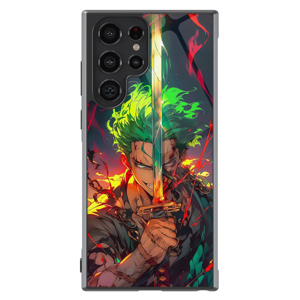 One Piece Zoro Tempered Glass Tough Samsung Phone Case