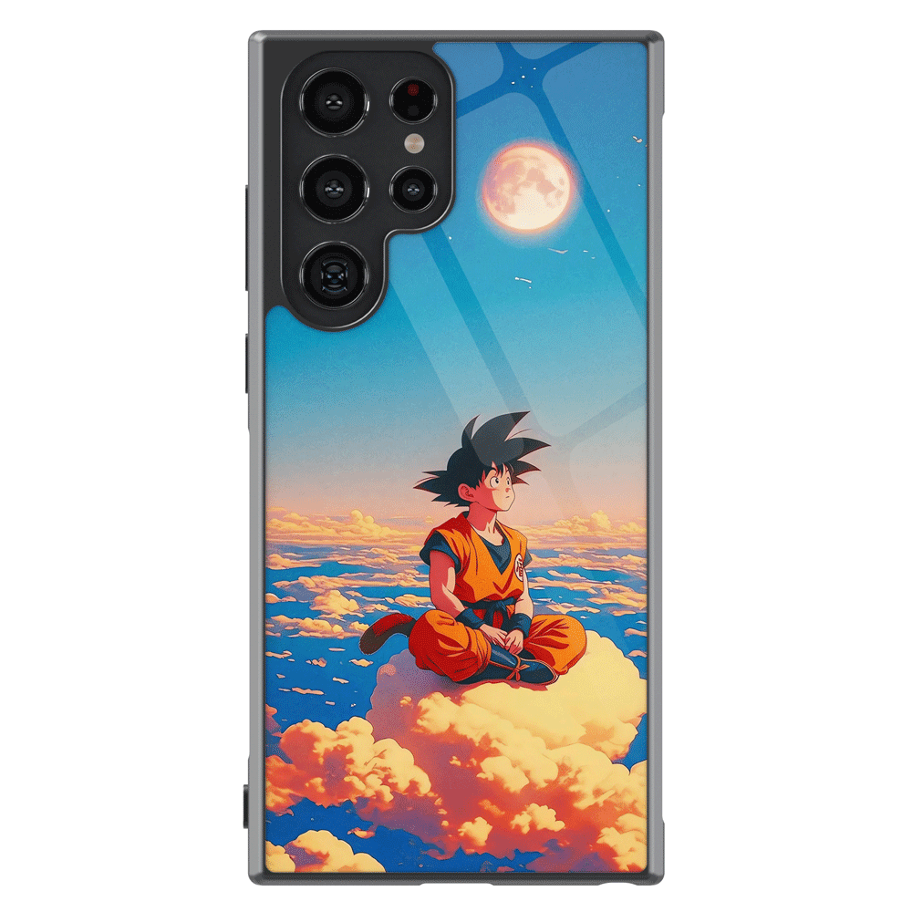 Dragon Ball Goku Flying Nimbus Tempered Glass Tough Samsung Phone Case