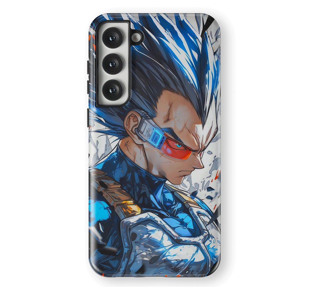 Dragon Ball Vegeta Tempered Glass Tough Samsung Phone Case