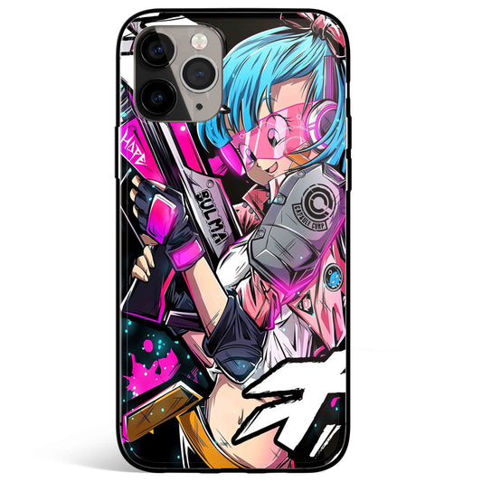 Dragon Ball Bulma Street Style Tempered Glass Soft Silicone iPhone Case-Phone Case-Monkey Ninja-iPhone X/XS-Tempered Glass-Monkey Ninja