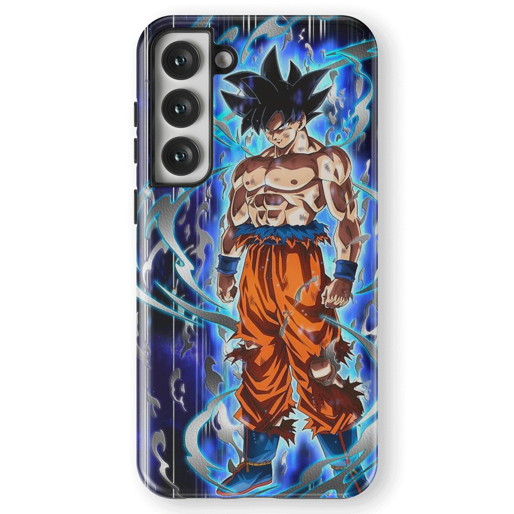 Burning Goku Tempered Glass Tough Samsung Phone Case