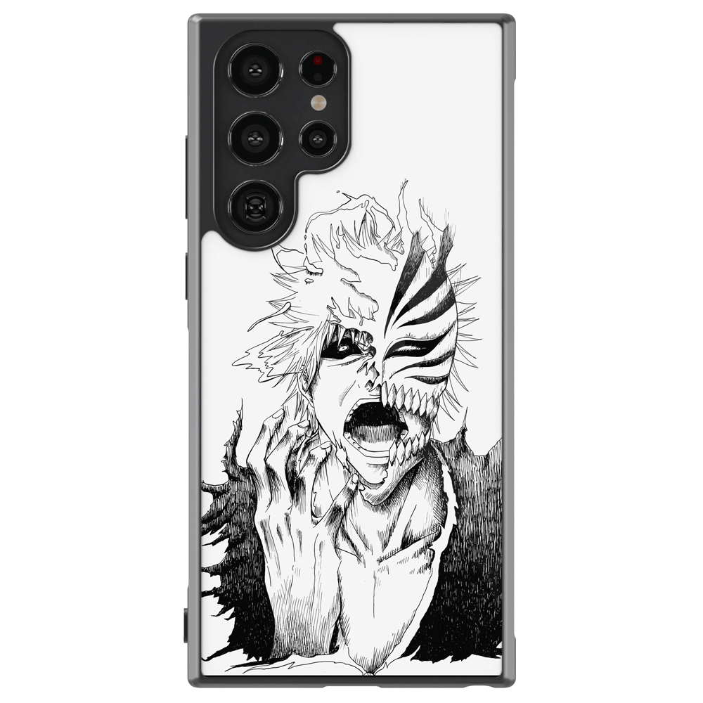 Bleach Hollowfied Ichigo Sketch Tempered Glass Tough Samsung Phone Case