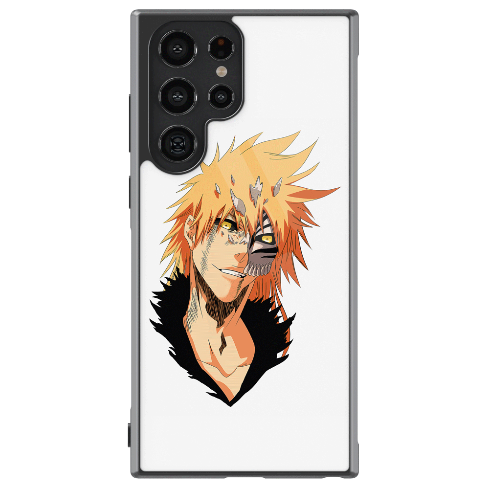 Bleach Hollowfied Ichigo head portrait Tempered Glass Tough Samsung Phone Case
