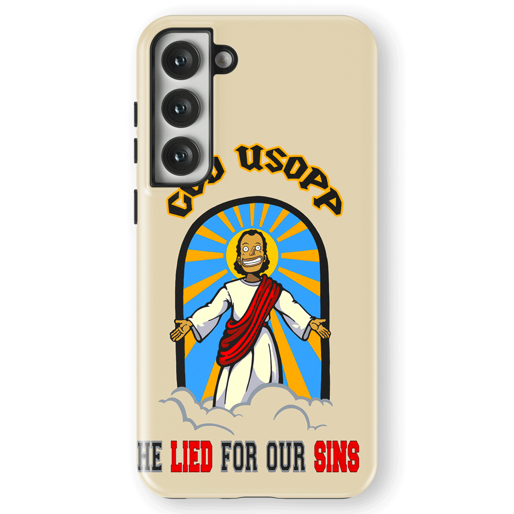 One Piece God Usopp Tempered Glass Tough Soft Silicone Samsung Case