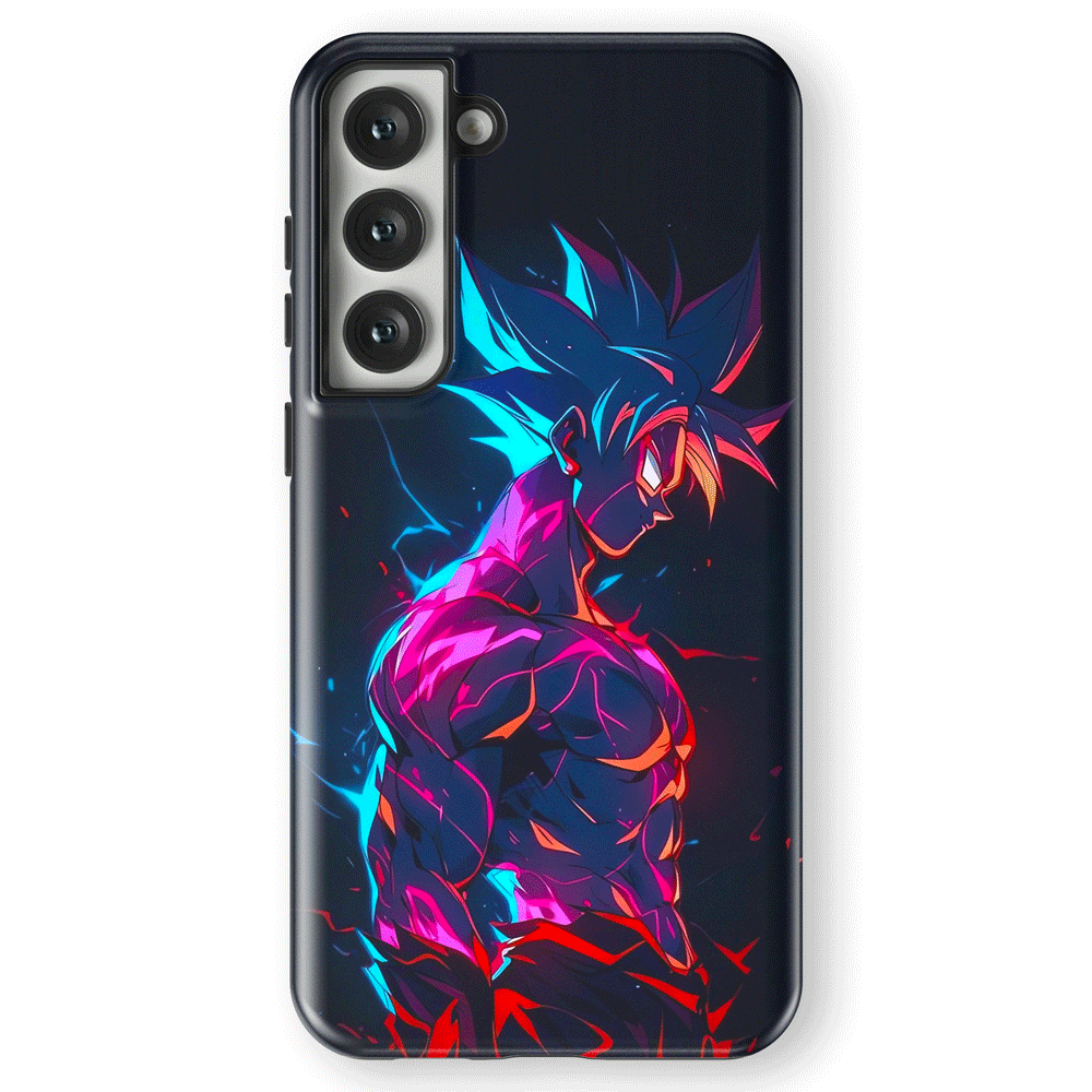 Dragon Ball Kakarot Son Goku Colorful Tempered Glass Tough Samsung Galaxy Phone Case