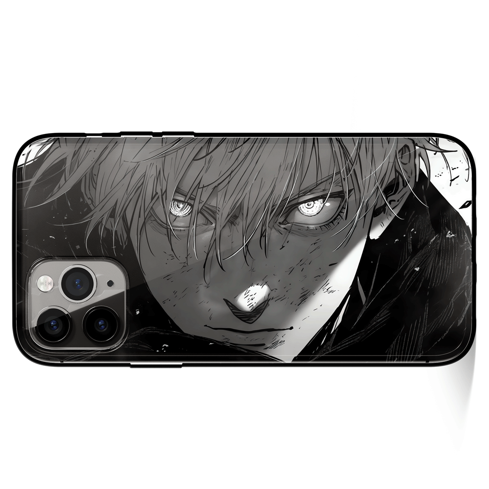 Jujutsu Kaisen Gojo Come Back Tempered Glass Soft Silicone iPhone Case-Phone Case-Monkey Ninja-iPhone X/XS-Tempered Glass-Monkey Ninja