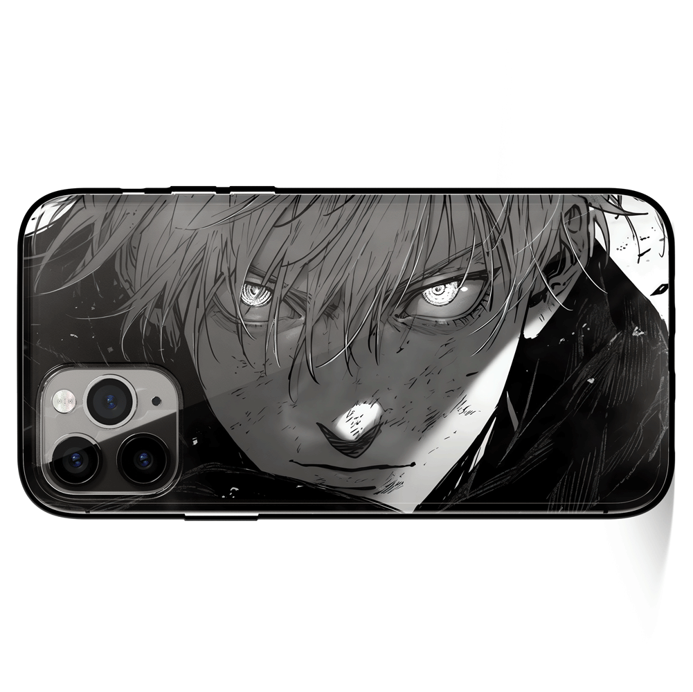 Jujutsu Kaisen Gojo Come Back Tempered Glass Soft Silicone iPhone Case