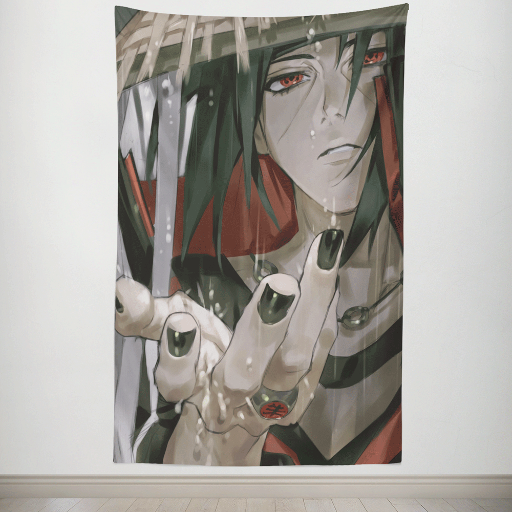 Naruto Itachi with Akatsuki Ring and Cloak Tapestry