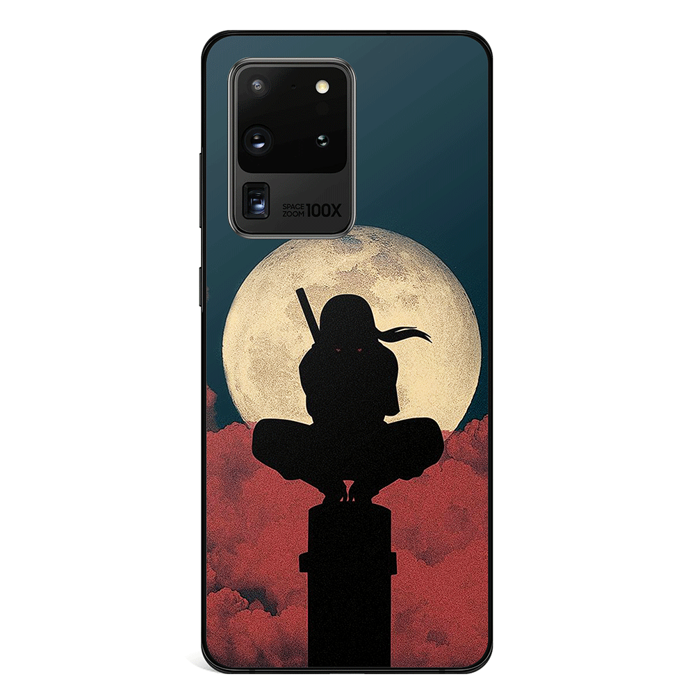 Naruto Itachi Squat on Wire Pole Tempered Glass Samsung Case