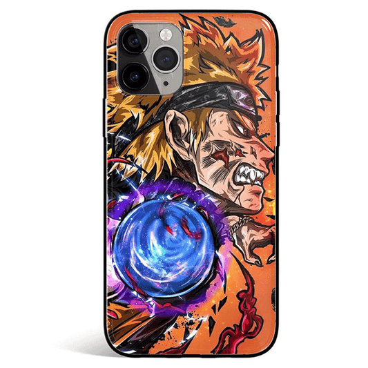 Naruto Tempered Glass Soft Silicone iPhone Case Hipop Fire-Phone Case-Monkey Ninja-iPhone X/XS-Naruto-Tempered Glass-Monkey Ninja