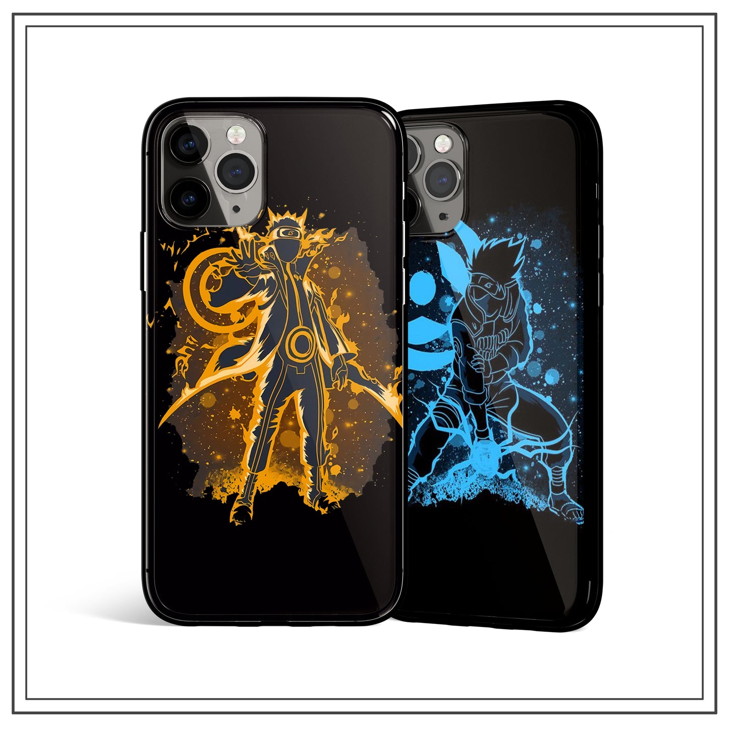 Naruto Sasuke Kakakshi Itachi Color Painted Tempered Phone Case - Monkey Ninja
