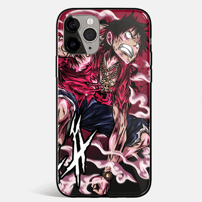 One Piece Luffy Tempered Glass Soft Silicone Phone Case-Phone Case-Monkey Ninja-iPhone XR-Tempered Glass-Monkey Ninja