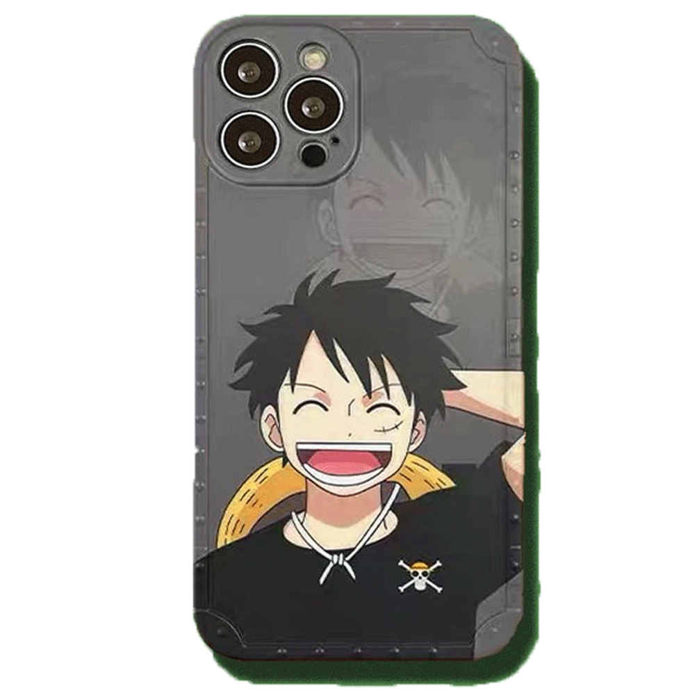 Anime One Piece Luffy Zoro Soft TPU Silicone iPhone Case-Phone Case-Monkey Ninja-iPhone XR-Luffy-Tempered Glass-Monkey Ninja