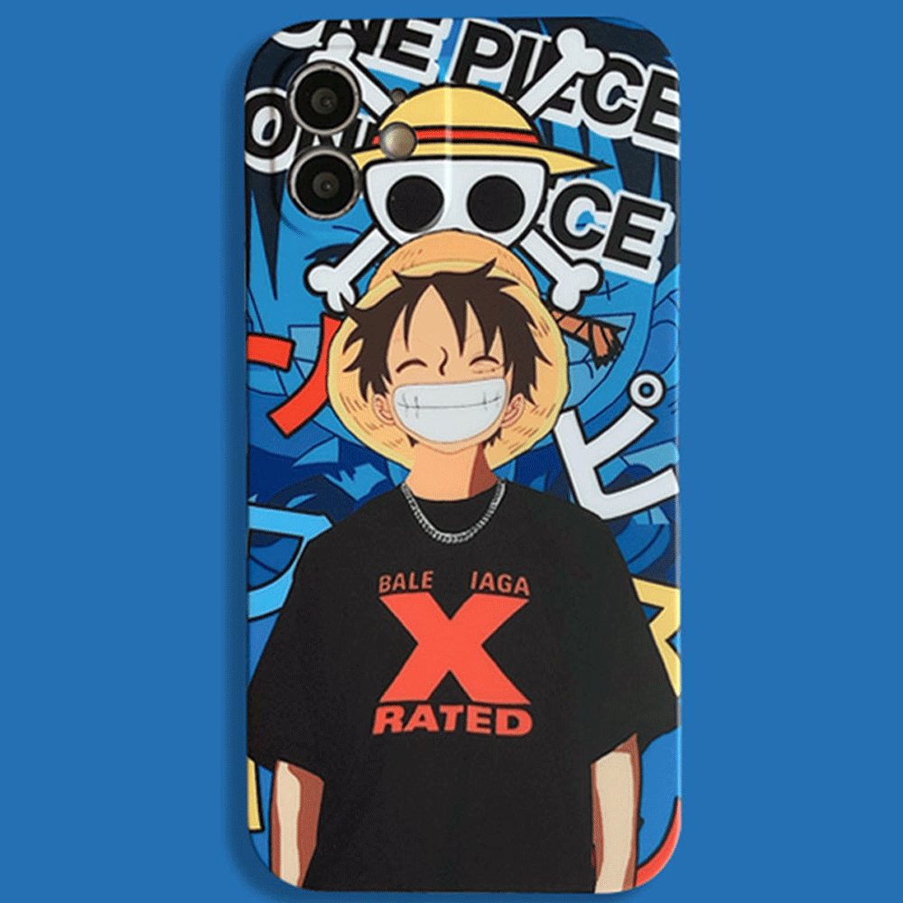 Anime One Piece Luffy Zoro Soft TPU Silicone Phone Case-Phone Case-Monkey Ninja-iPhone XR-Luffy-Tempered Glass-Monkey Ninja