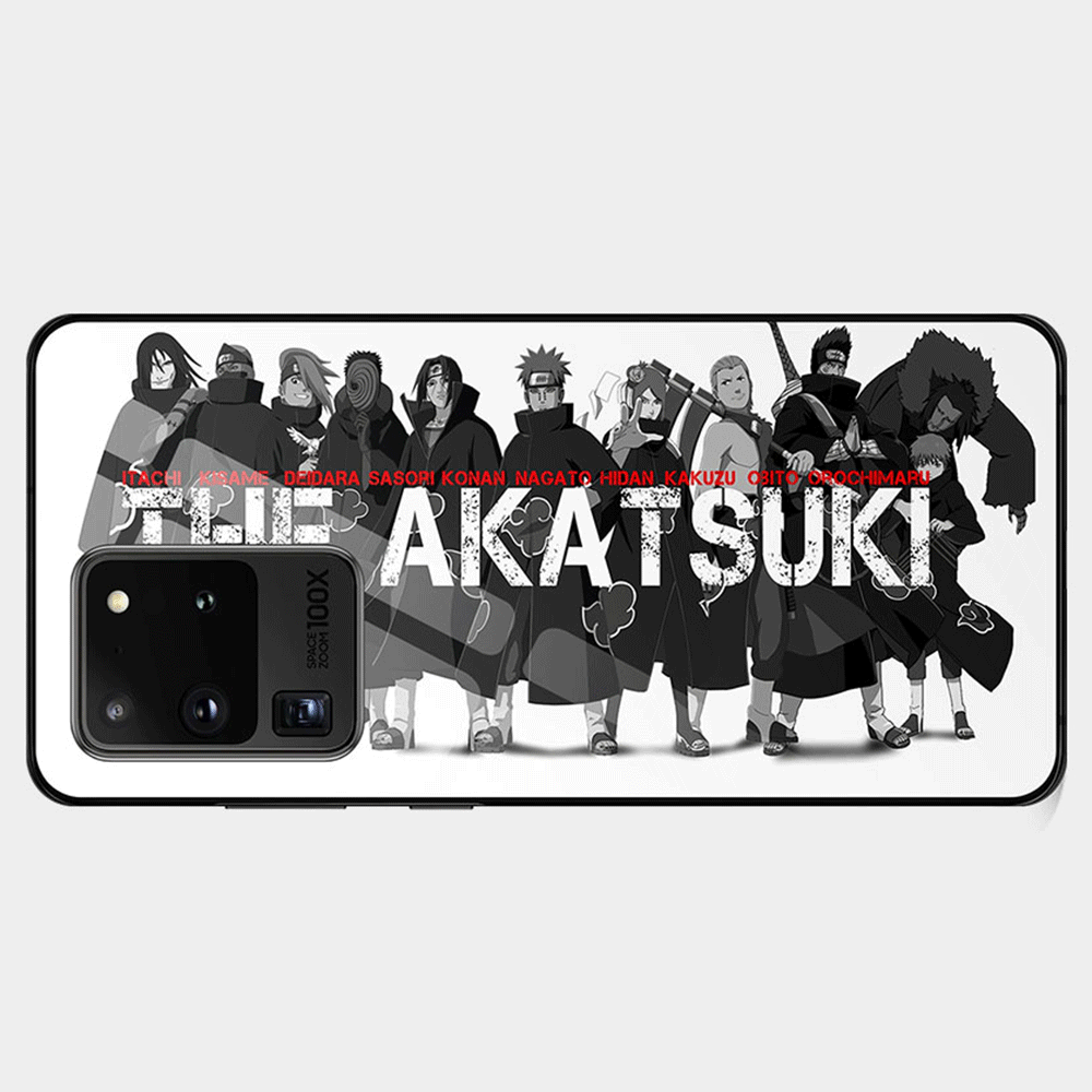 Naruto Anime Akatsuki Members Tempered Glass Samsung Phone Case-Phone Case-Monkey Ninja-Galaxy S9-Akatsuki-Monkey Ninja