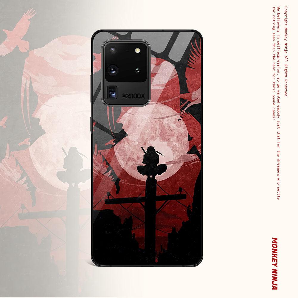 Itachi Anime Tempered Glass Samsung Phone Case for Samsung