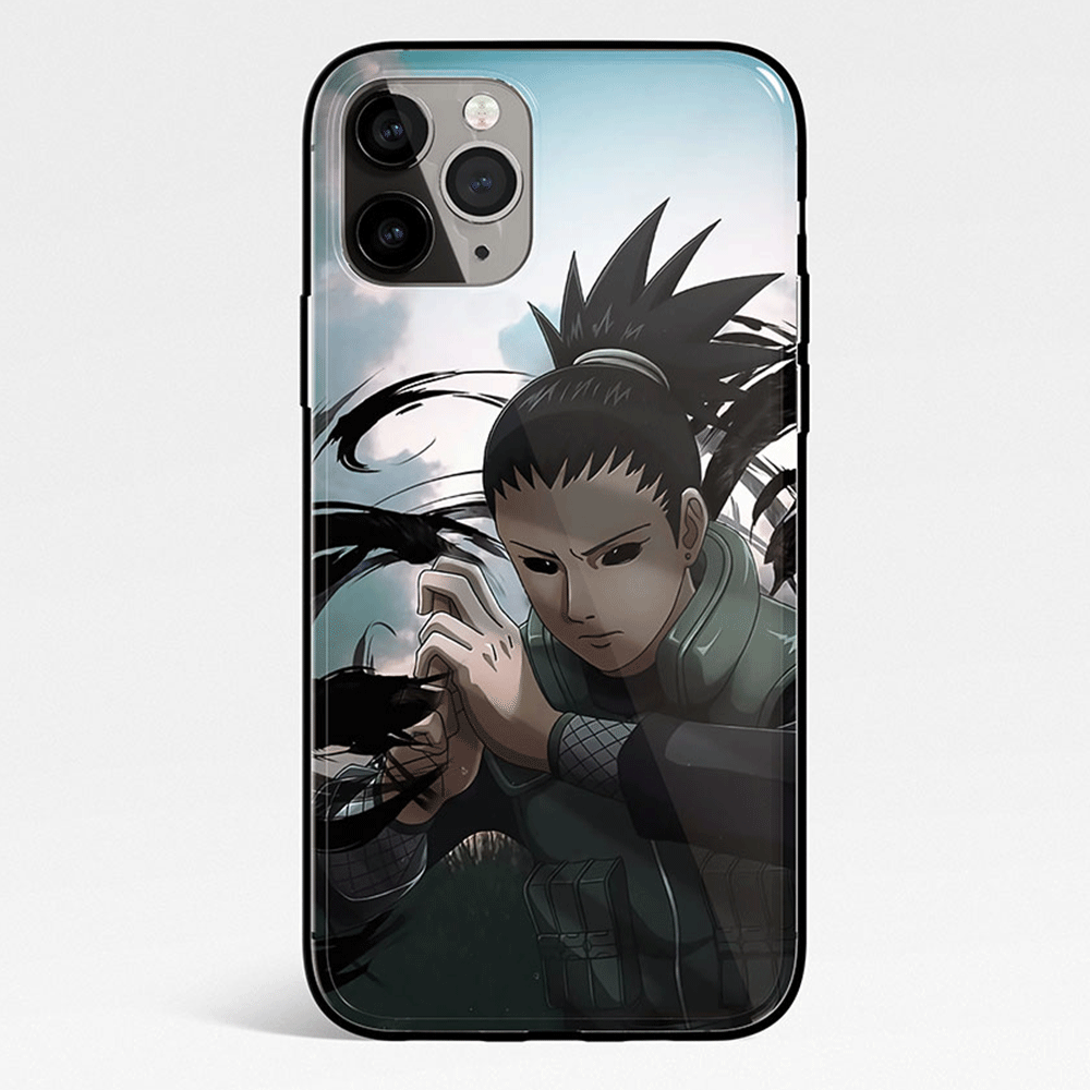 Naruto Nara Shikamaru Shadow Imitation Technique Tempered Glass Soft Silicone iPhone Case