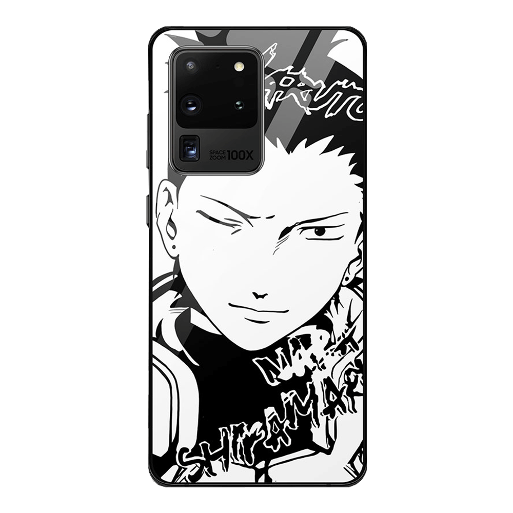 Naruto Anime Kakashi Sasuke Shikamaru Hinata Tempered Glass Samsung Phone Case - 4 styles-Phone Case-Monkey Ninja-Galaxy S20-Shikamaru-Monkey Ninja