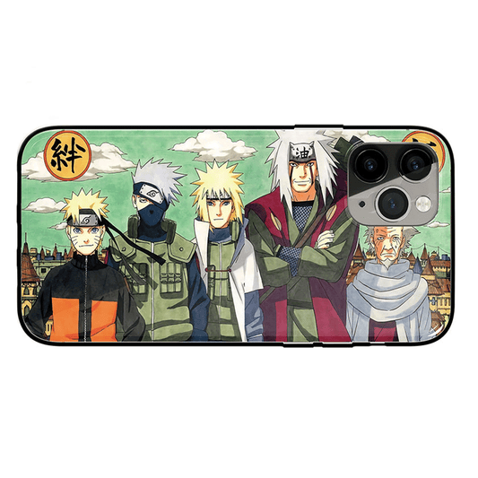 Naruto Master and Apprentice Tempered Glass Soft Silicone iPhone Case-Phone Case-Monkey Ninja-iPhone X/XS-Tempered Glass-Monkey Ninja