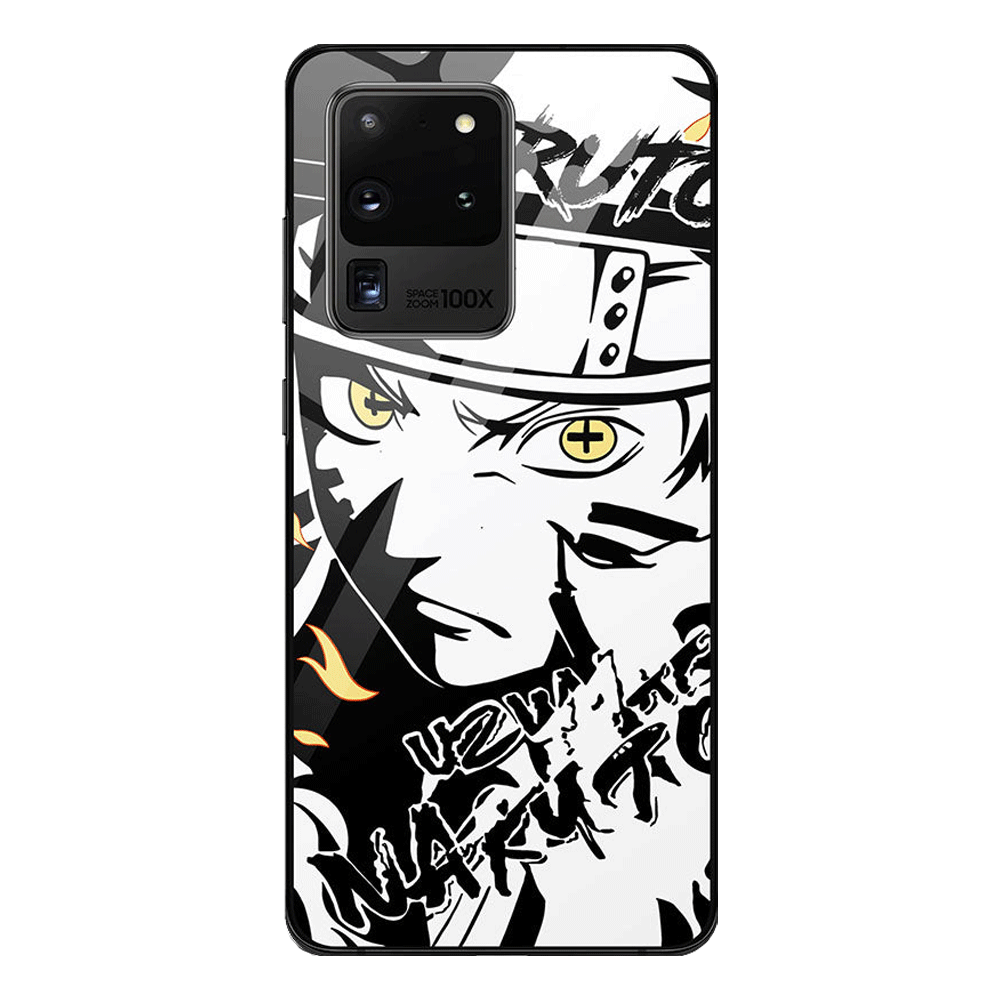 Naruto Anime Kakashi Sasuke Shikamaru Hinata Tempered Glass Samsung Phone Case - 4 styles-Phone Case-Monkey Ninja-Galaxy S20-Naruto-Monkey Ninja