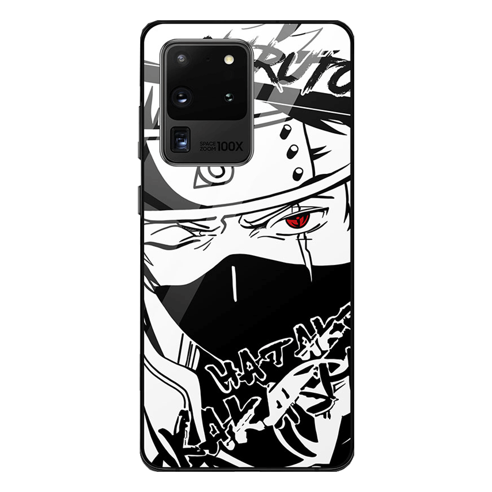Naruto Anime Kakashi Sasuke Shikamaru Hinata Tempered Glass Samsung Phone Case - 4 styles-Phone Case-Monkey Ninja-Galaxy S20-Kakashi-Monkey Ninja