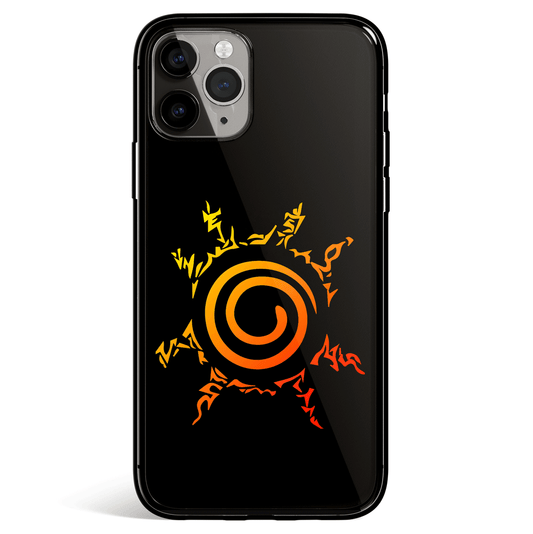 Naruto Eight Trigrams Sealing Style iPhone Tempered Glass Soft Silicone Phone Case-Phone Case-Monkey Ninja-iPhone X/XS-Tempered Glass-Monkey Ninja