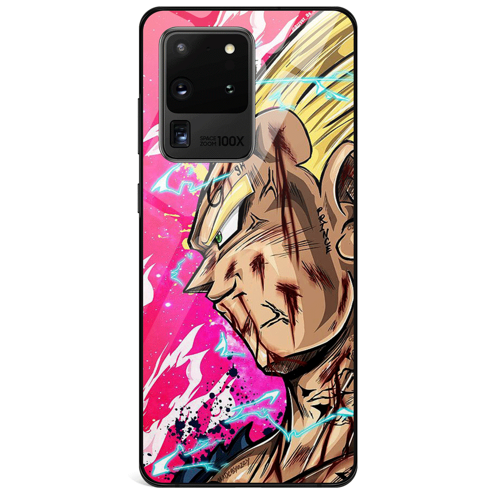 Fanart Stylish Vegeta Tempered Glass Samsung Case