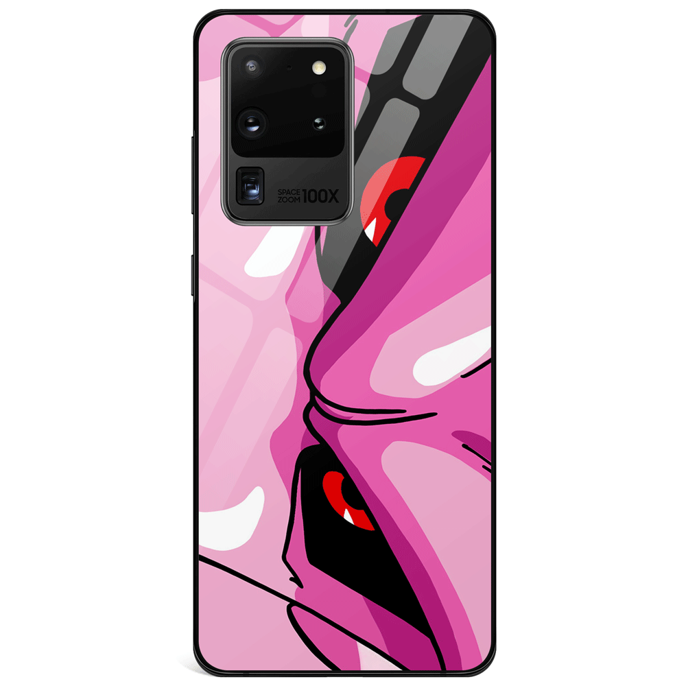 Pink Buu Eyes Temepered Glass Samsung Phone Case-Phone Case-Monkey Ninja-Galaxy S9-Monkey Ninja