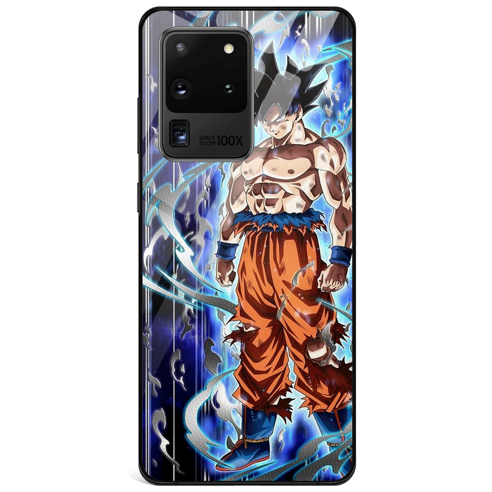 Burning Goku Tempered Glass Samsung Phone Case