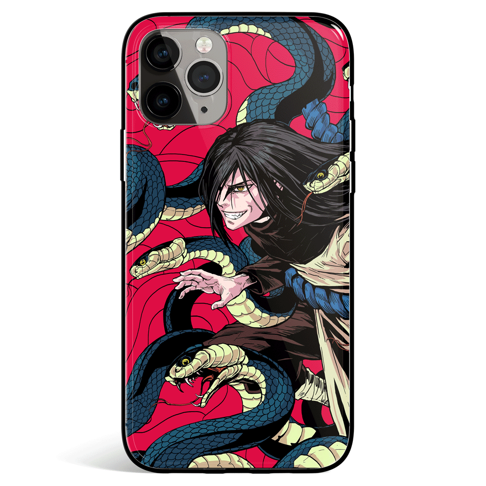 Naruto Orochimaru iPhone Tempered Glass Phone Case