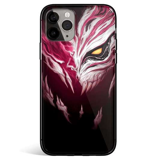 Bleach Ichigo Mask Red Tempered Glass Soft Silicone iPhone Case