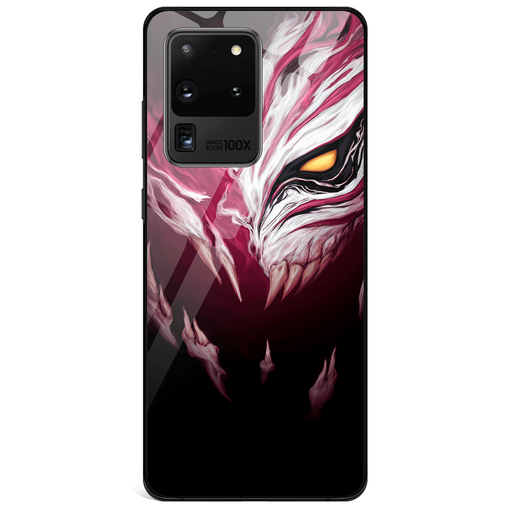 Bleach Ichigo Mask Red Tempered Glass Samsung Phone Case