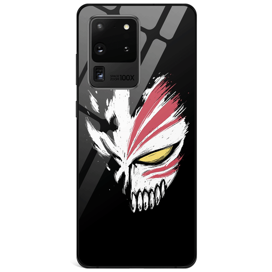 Bleach Ichigo Mask White Tempered Glass Samsung Phone Case-Phone Case-Monkey Ninja-Galaxy S9-Monkey Ninja
