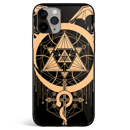 Fullmetal Alchemist Gilded Snakes of Alchemy Tempered Glass Soft Silicone iPhone Case-Phone Case-Monkey Ninja-iPhone X/XS-Tempered Glass-Monkey Ninja