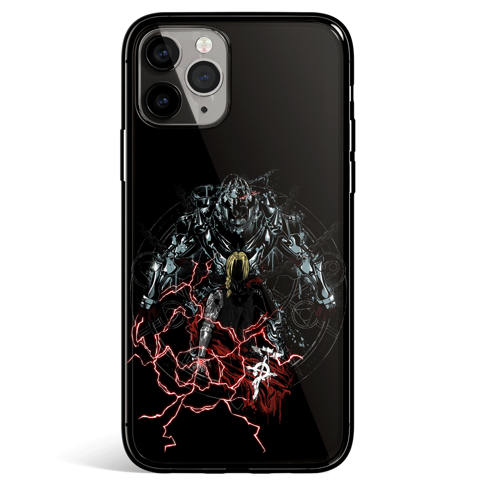 Fullmetal Alchemist Graffiti Tempered Glass Soft Silicone iPhone Case