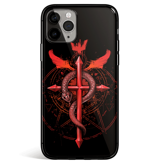 Fullmetal Alchemist Student of Alchemy Tempered Glass Soft Silicone iPhone Case-Phone Case-Monkey Ninja-iPhone X/XS-Tempered Glass-Monkey Ninja
