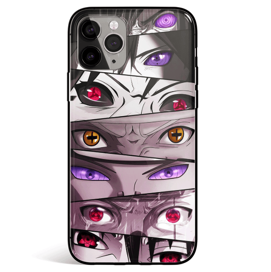 Naruto Eyes Tempered Glass Soft Silicone iPhone Case-Phone Case-Monkey Ninja-iPhone X/XS-Tempered Glass-Monkey Ninja