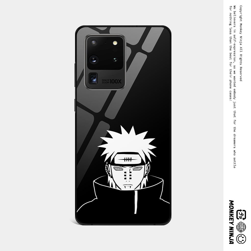 Pain Naruto Akatsuki Anime Tempered Glass Samsung Phone Case for Samsung