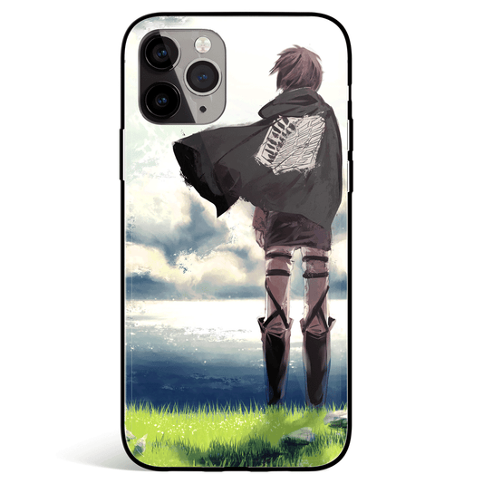 Attack on Titan Wing of Freedom Tempered Glass Soft Silicone iPhone Case-Phone Case-Monkey Ninja-iPhone X/XS-Tempered Glass-Monkey Ninja