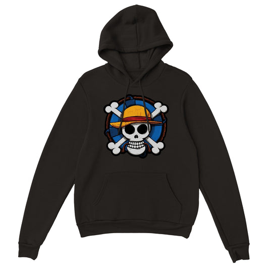 One Piece | Straw Hat | Anime Hoodie (Unisex)-Hoodie-Monkey Ninja-Black-S-Monkey Ninja