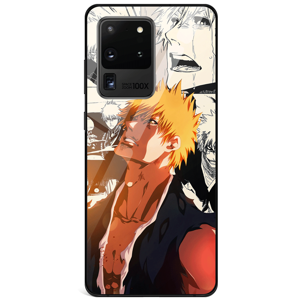 Bleach Ichigo Manga Tempered Glass Samsung Phone Case