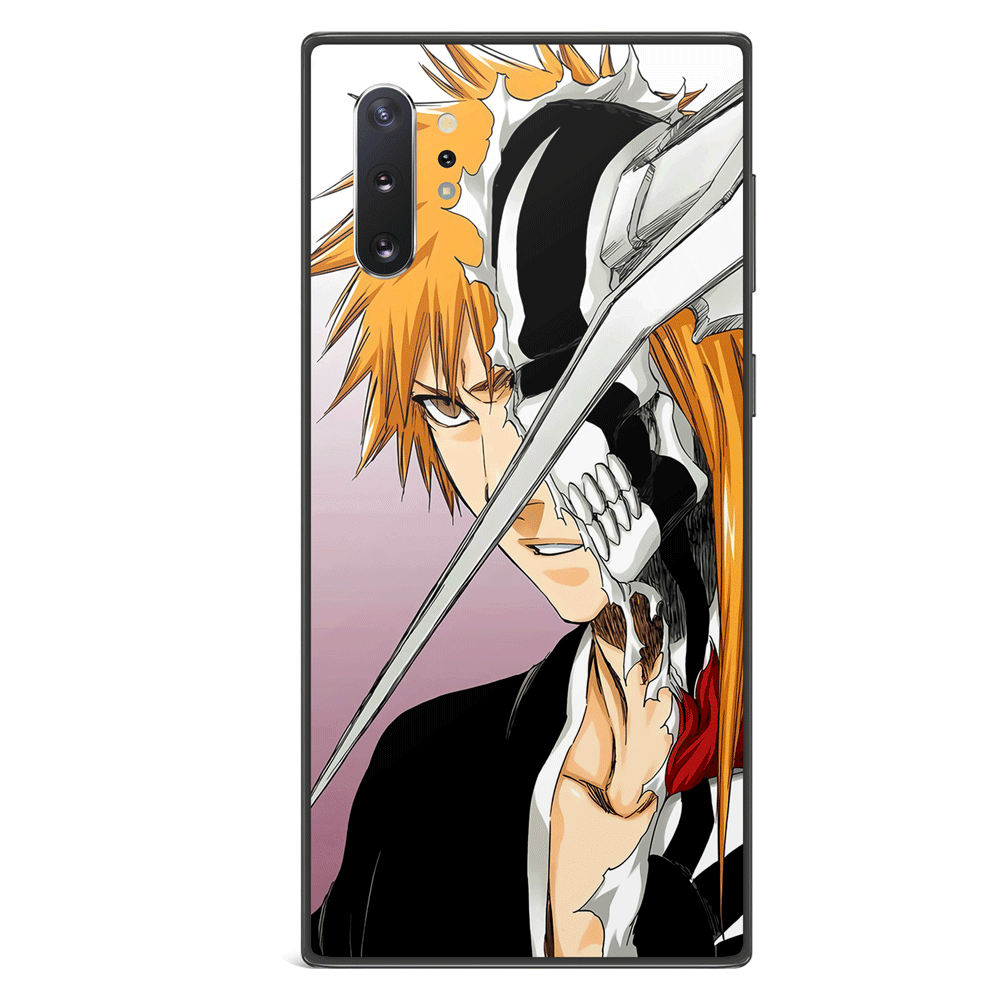 Bleach Hollowfied Ichigo Red White Tempered Glass Samsung Phone Case