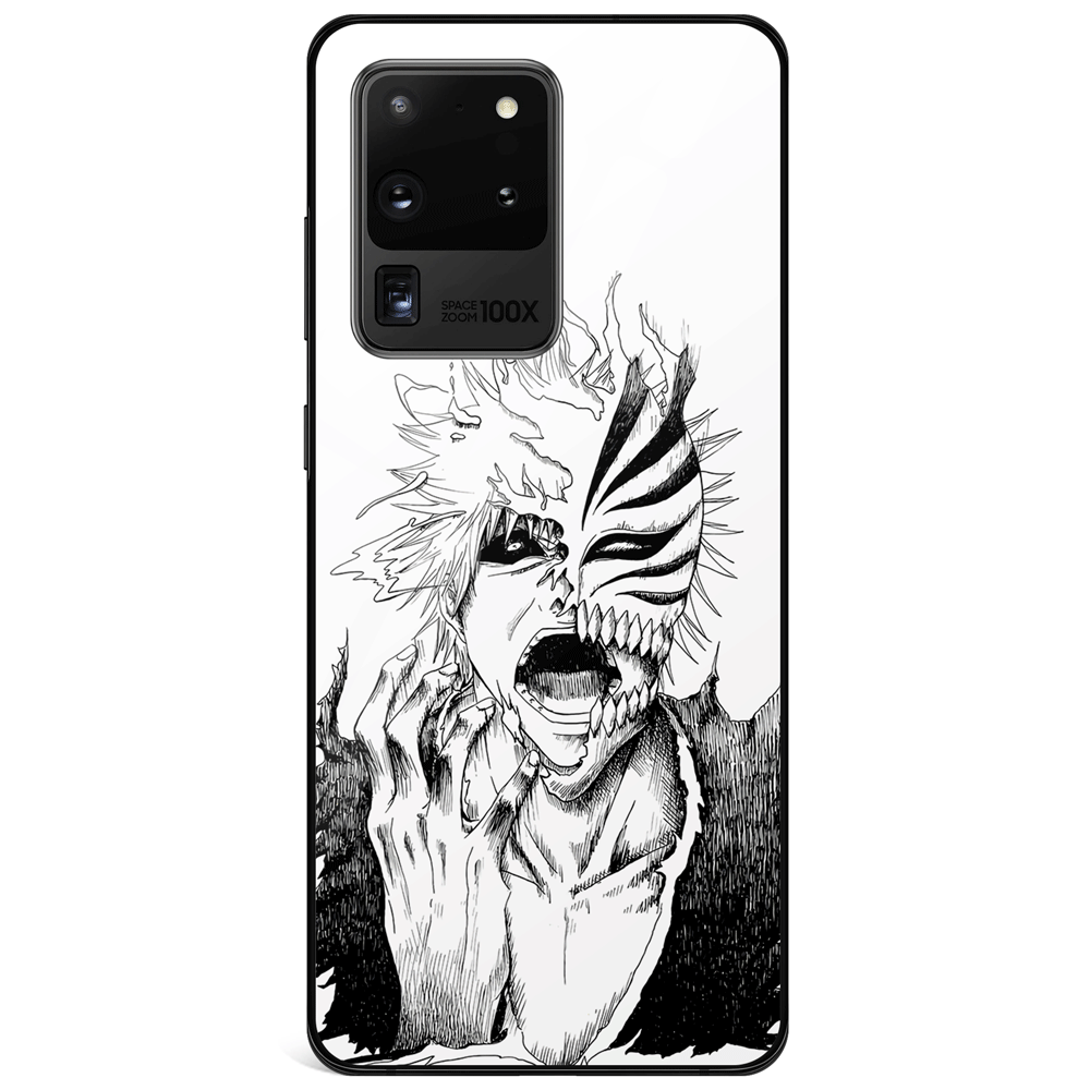 Bleach Hollowfied Ichigo Sketch Tempered Glass Samsung Phone Case