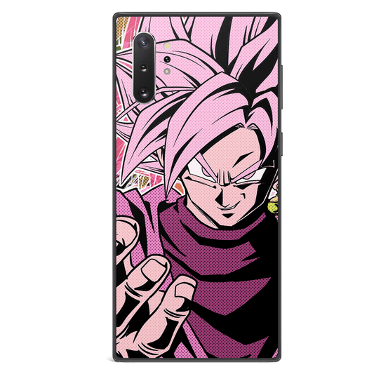 Dragon Ball Goku Pink Tempered Glass Samsung Case