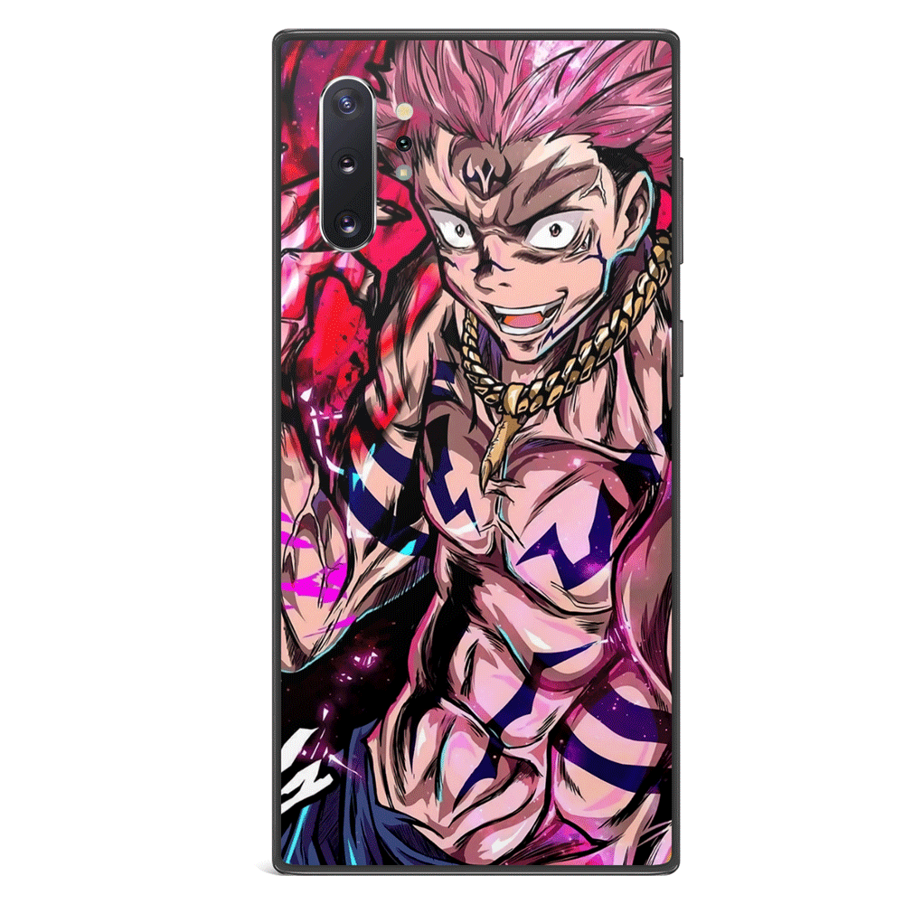 Jujutsu Kaisen Pop Style Fanart Tempered Glass Samsung Phone Case