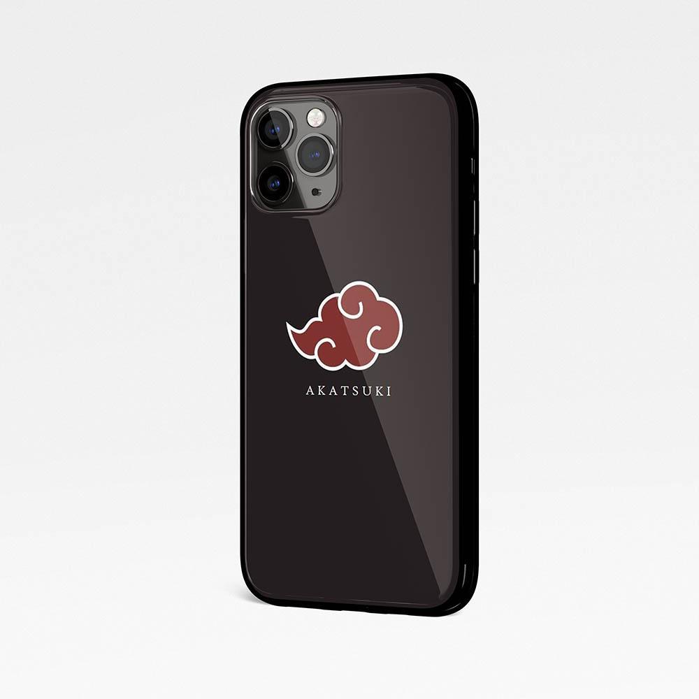 Akatsuki Clouds Tempered Glass Soft Silicone iPhone Case-Phone Case-Monkey Ninja-iPhone XR-2-Tempered Glass-Monkey Ninja