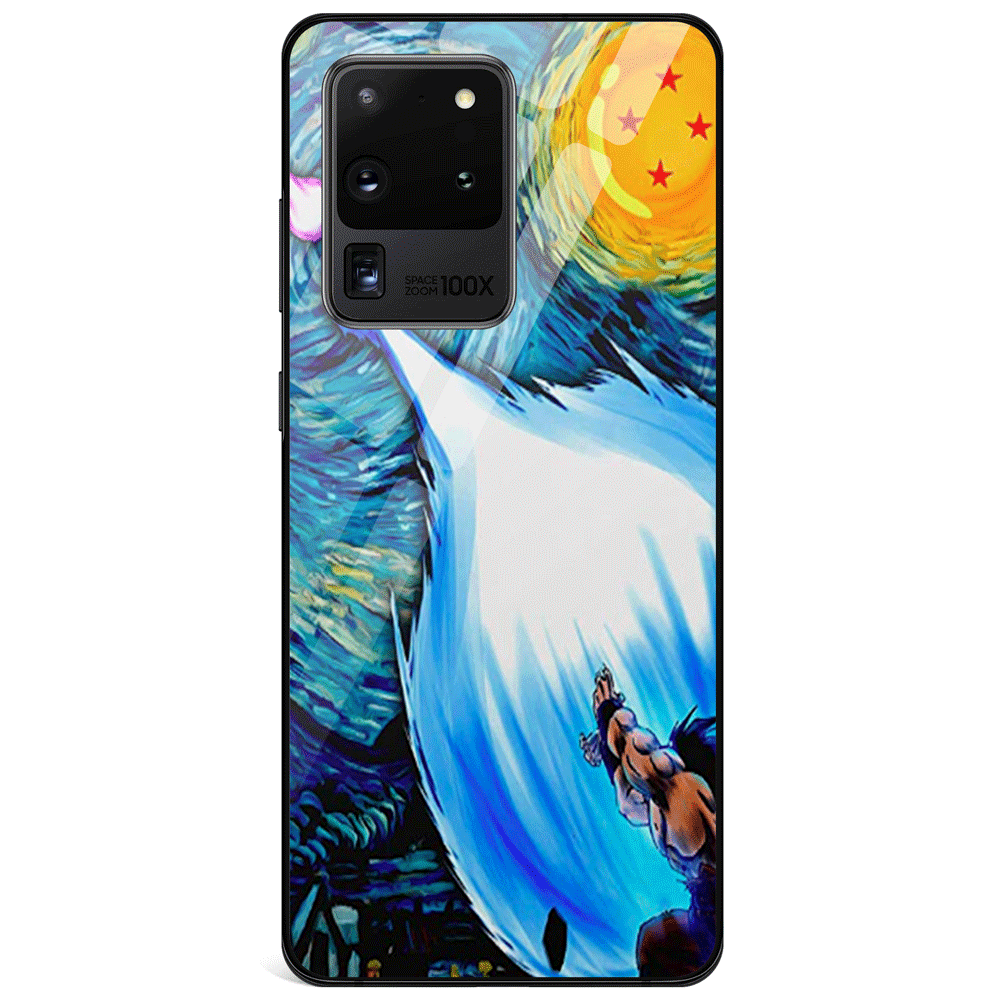 Van Gogh Son Goku Tempered Glass Samsung Phone Case