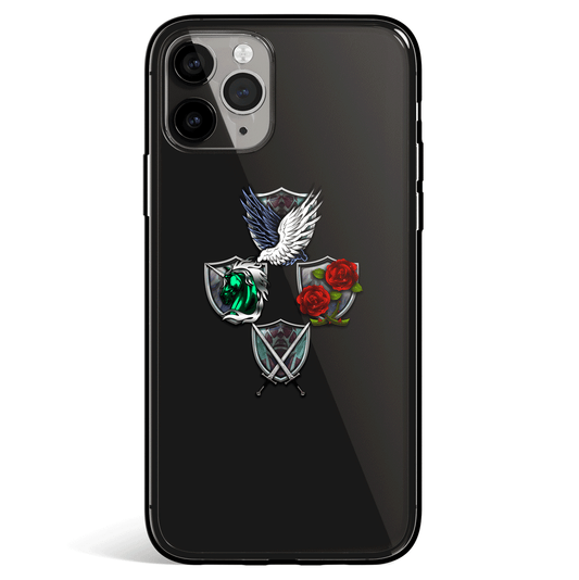 Attack on Tian Military Armband Wings of Freedom Tempered Glass Soft Silicone iPhone Case-Phone Case-Monkey Ninja-iPhone XR-Tempered Glass-Monkey Ninja